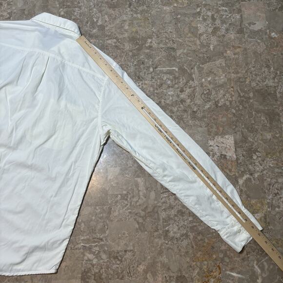 Clothing Arts Shirt Mens Medium White Cream P Cubed Button Up Travel - Picture 11 of 11